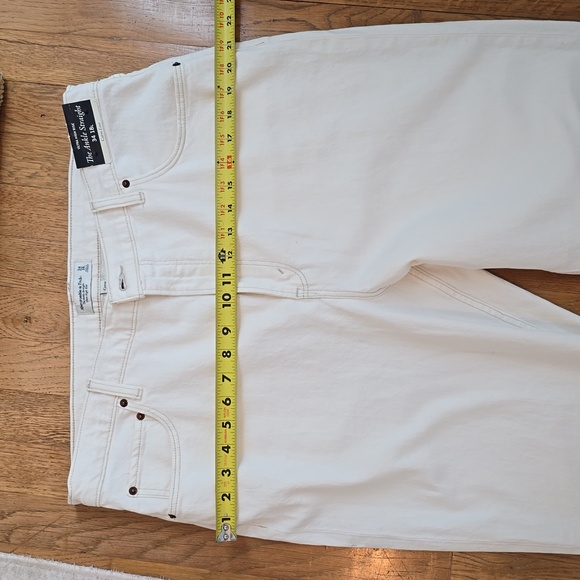 ABERCROMBIE & FITCH WOMEN'S PLUS IVORY WHITE "CURVE LOVE" PANTS SIZE 34/18 LONG - Picture 10 of 15